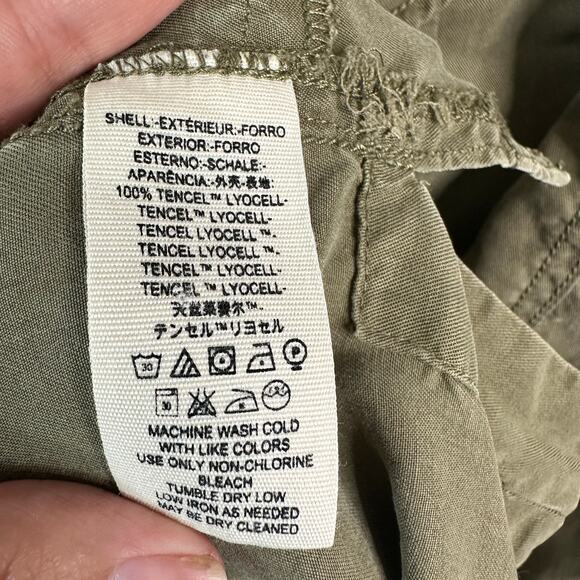 Free People Medium Green Utility Button Front Cuffed Sleeve Tunic Mini Dress - Picture 8 of 9